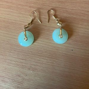 Green Jade Earrings.